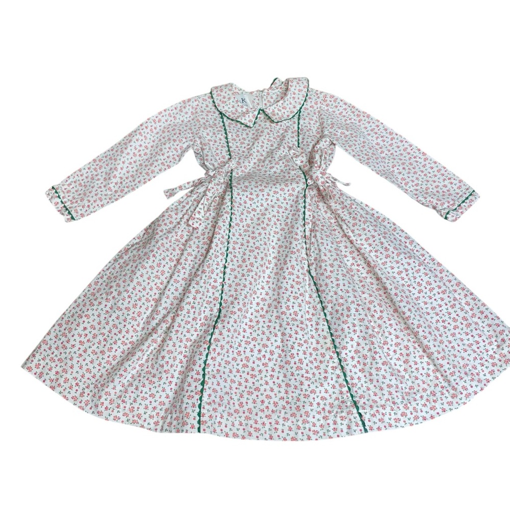 Peg&Kris Girls Sz 5 Dress Prairie Pioneer Plantation Homestead Retro Floral
